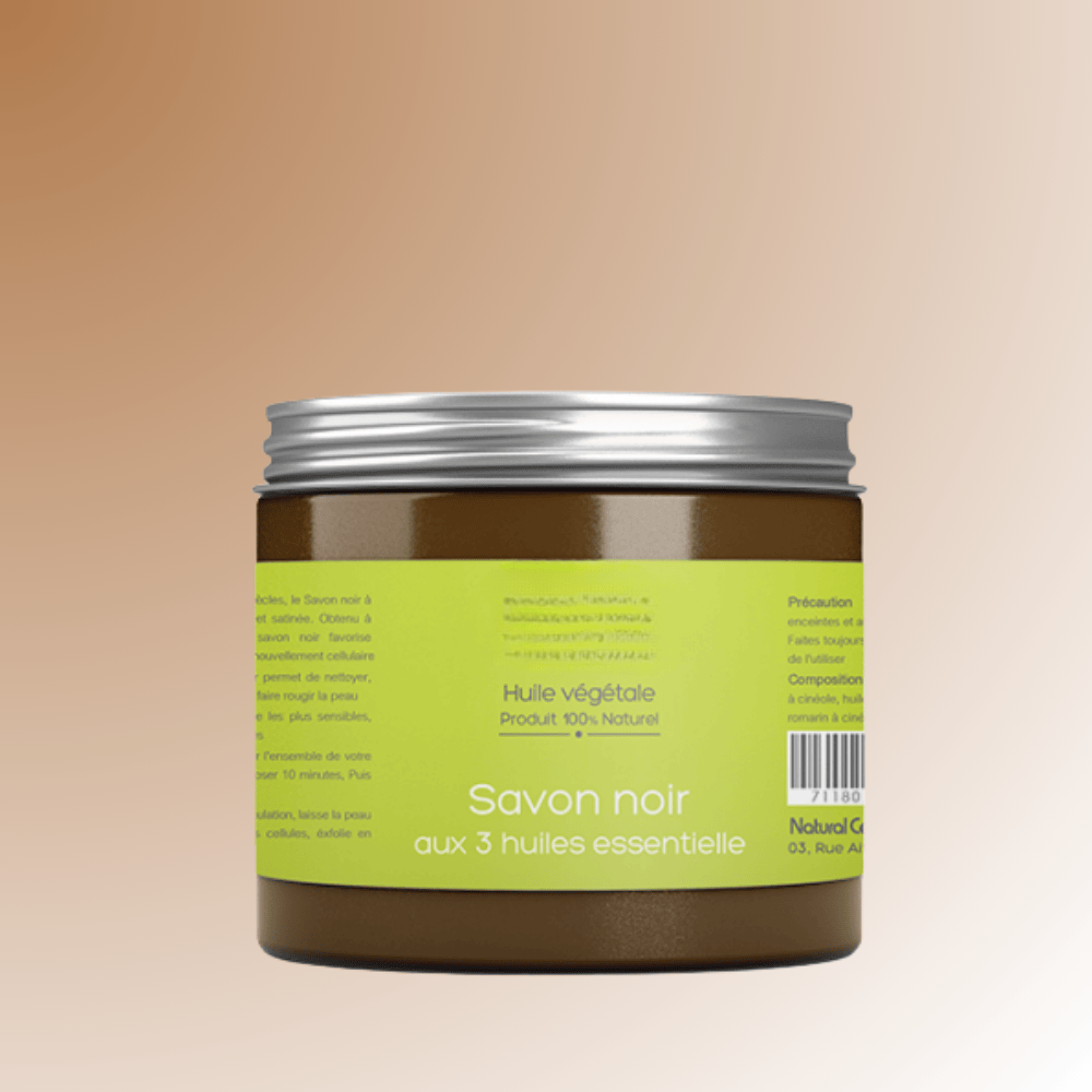 Savon noir aux 3 huiles essentielles 200 ml